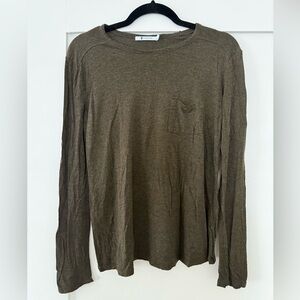 T by Alexander Wang Olive Long Sleeve Shirt